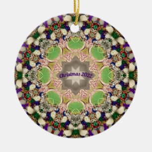 Décoration En Céramique NOËL bleu violet vert 2022