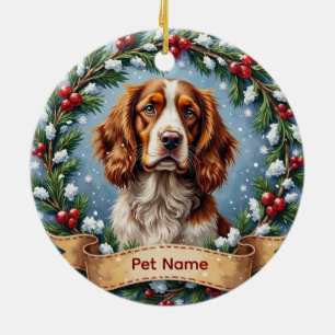 Décoration En Céramique Noël Brittany Spaniel