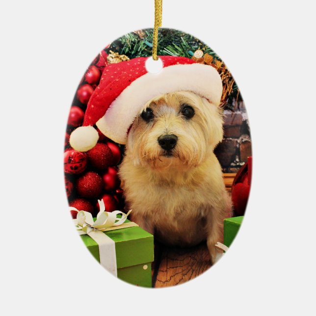 Décoration En Céramique Noël - cairn Terrier - Roxy (Devant)