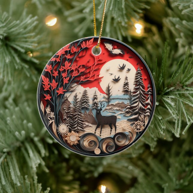 Décoration En Céramique Noël Christian Personnalisé Russe (Arbre)