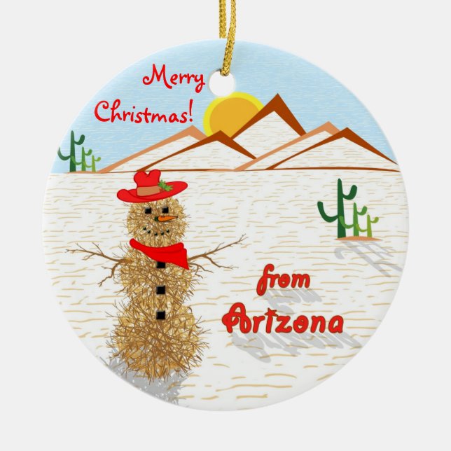 Décoration En Céramique Noël d'amarante de l'Arizona (Devant)