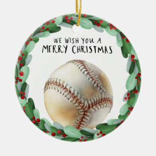 Décoration En Céramique Noël de baseball