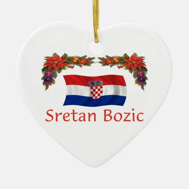 Décoration En Céramique Noël de la Croatie (Devant)