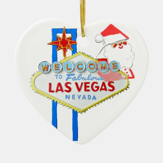 Décoration En Céramique Noël de Las Vegas (Devant)