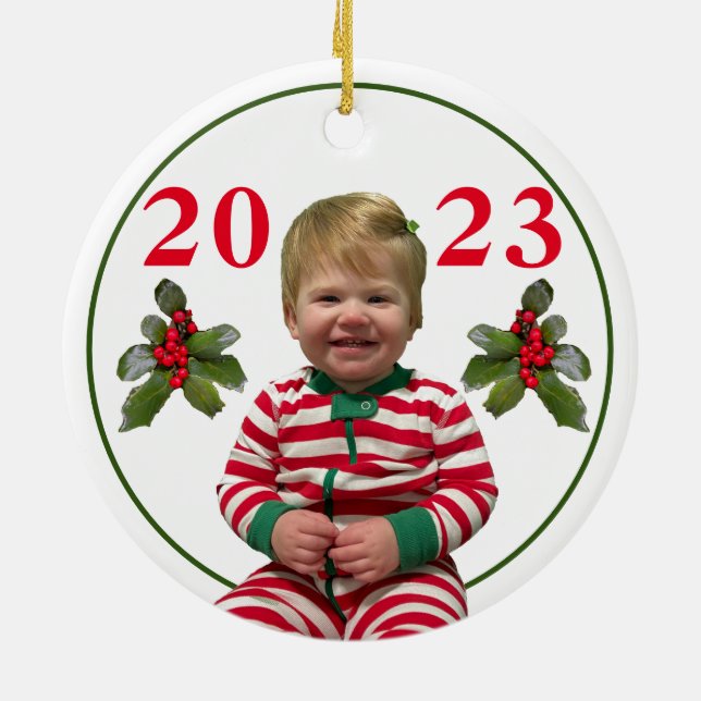 Décoration En Céramique Noël de l'enfant personnalisé (Dos)