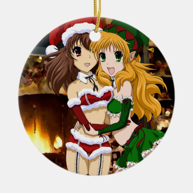 Décoration En Céramique Noël de Manga (Devant)