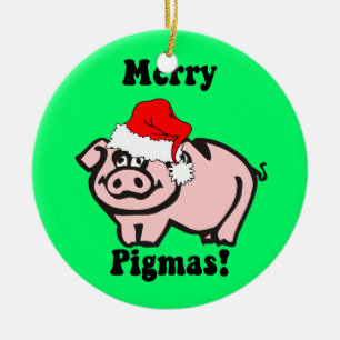 Décoration En Céramique Noël de porc