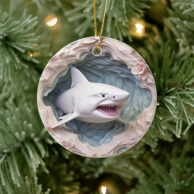 Décoration En Céramique Noël de requin 3D (Arbre)