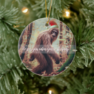 Décoration En Céramique Noël de Sasquatch Père Noël
