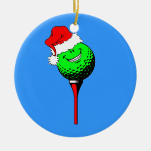 Décoration En Céramique Noël drôle de golf