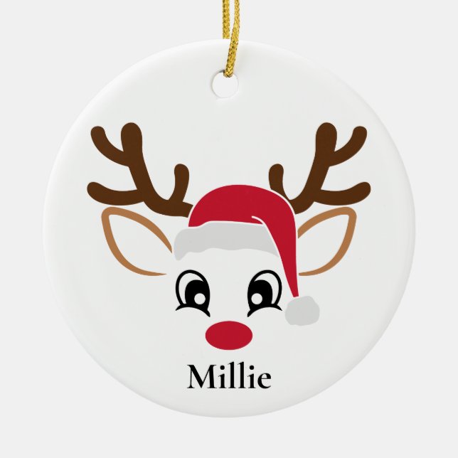 Décoration En Céramique Noël du mignon Père Noël (Devant)