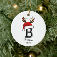 Noël du Père Noël de famille monogramme