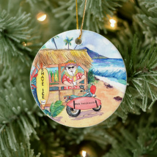 Décoration En Céramique Noël du Père Noël Mele Kalikimaka