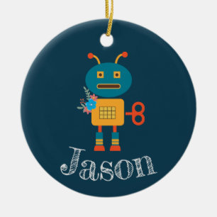 Décoration En Céramique Noël du robot mignon