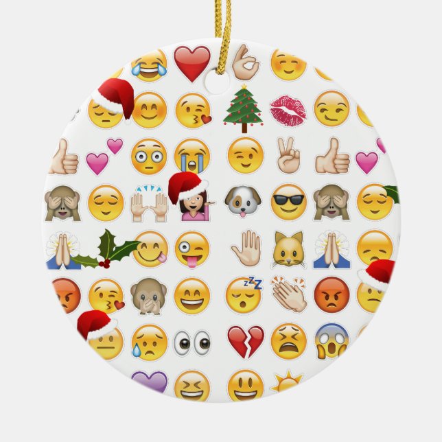 Décoration En Céramique noël emojis (Devant)