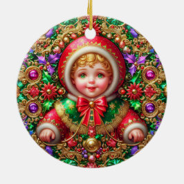 Décoration En Céramique NOËL ~ Enfant 19e siècle ~