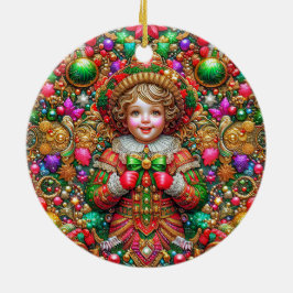 Décoration En Céramique NOËL ~ Enfant 19e siècle ~