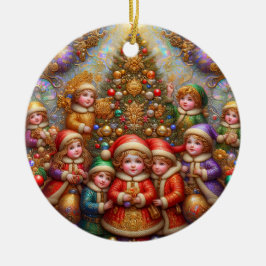 Décoration En Céramique NOËL ~ Enfants 19e siècle ~