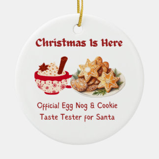 Décoration En Céramique Noël est là avec des biscuits et du lait de poule
