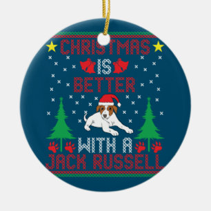 Décoration En Céramique Noël Est Mieux Avec Jack Russell Terrier Ug