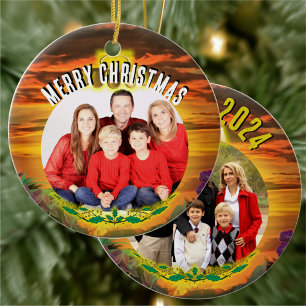 Décoration En Céramique Noël Famille Sunset 2584