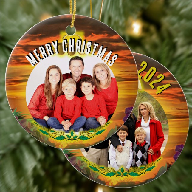 Décoration En Céramique Noël Famille Sunset 2584 (Créateur téléchargé)