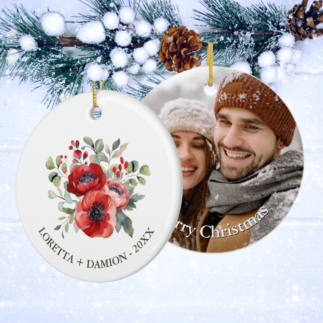Décoration En Céramique Noël Fleur Rouge (Créateur téléchargé)