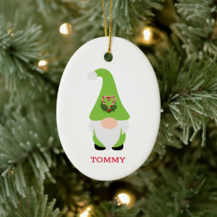 Décoration En Céramique Noël Gnome NOM Joyeuses Fêtes Année Bonbons