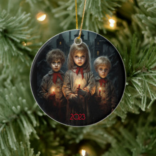 Décoration En Céramique Noël gothique passé