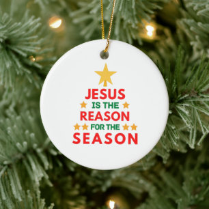Décoration En Céramique Noël Jésus est la raison de la saison