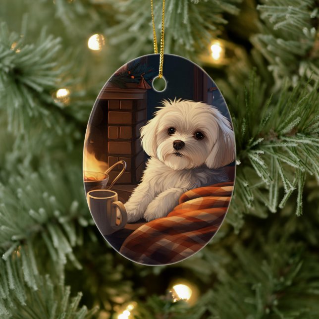 Décoration En Céramique Noël Maltais Unique, Cadeau Pour Amoureux de les c (Arbre)
