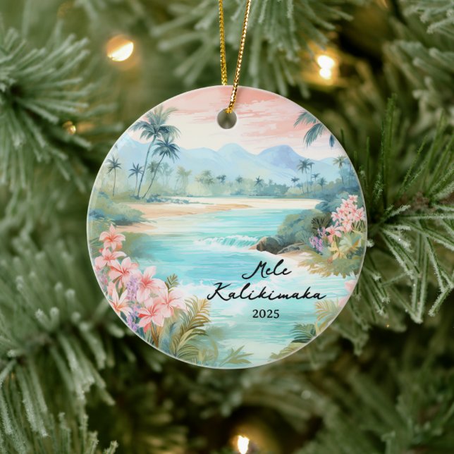 Décoration En Céramique Noël Mele kalikimaka (Arbre)
