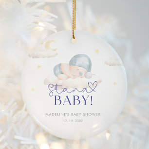 Décoration En Céramique Noël Père Noël Baby Boy Douche