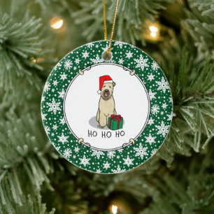 Décoration En Céramique Noël Père Noël Wheaten Terrier (blé 1b2) mignonne