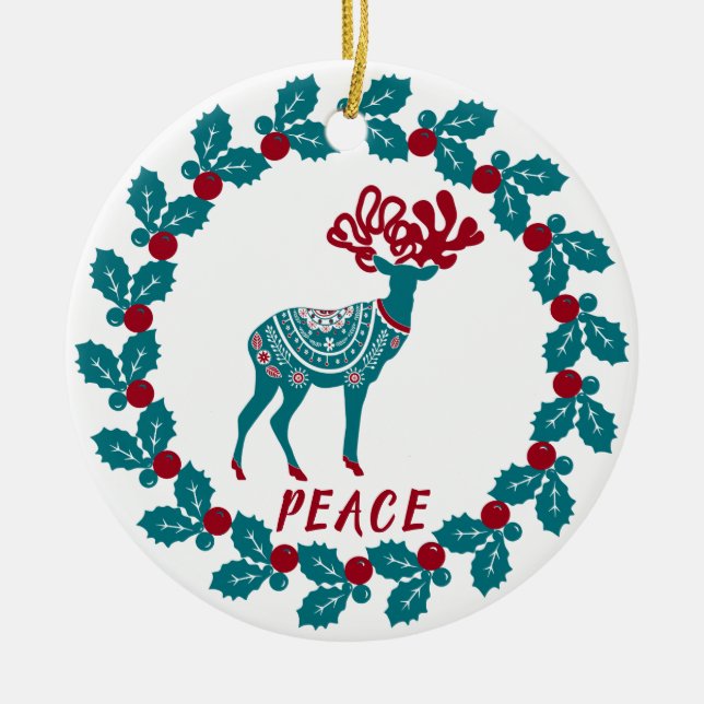 Décoration En Céramique Noël personnalisé (Devant)