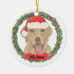 Décoration En Céramique Noël personnalisé Dudley Labrador