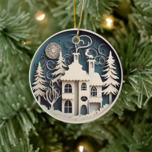 Décoration En Céramique Noël personnalisé hiver mignon
