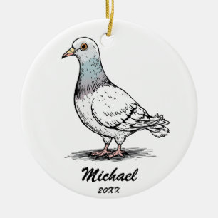 Décoration En Céramique Noël Pigeon moderne Personnalisé