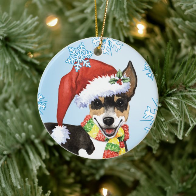 Décoration En Céramique Noël Rat Terrier (Arbre)