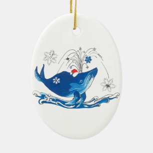 Décoration En Céramique Noël Whimsical Alaska Faune Ovale Ornament
