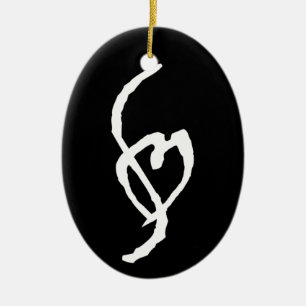 Décoration En Céramique Noir d'amour de Smuffin