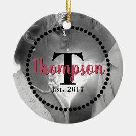 Décoration En Céramique Nom de famille Monogramme