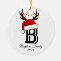 Nom de famille monogramme Noël du Père Noël