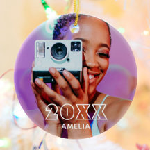 Nom de photo rétro de Noël moderne 2 Fêtes