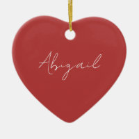 Nom de script personnalisé rouge et blanc