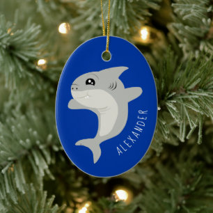 Décoration En Céramique Nom des enfants de requins mignons