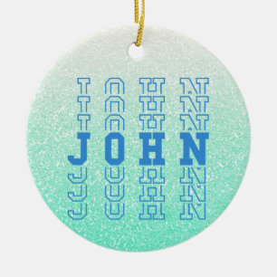 Décoration En Céramique Nom du garçon personnalisé John