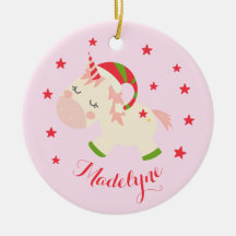 Nom personnalisé de l'Unicorne de Noël