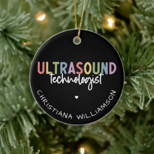 Décoration En Céramique Nom personnalisé Ultrasound Technologist Cadeaux
