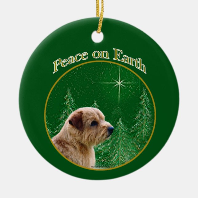 Décoration En Céramique Norfolk Terrier Peace (Devant)
